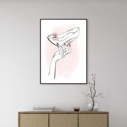 Luxury Pink Bow Stiletto Heels Fashion Home Decor Premium Quality Poster Print Choose Your Sizes - Bella Home Decor