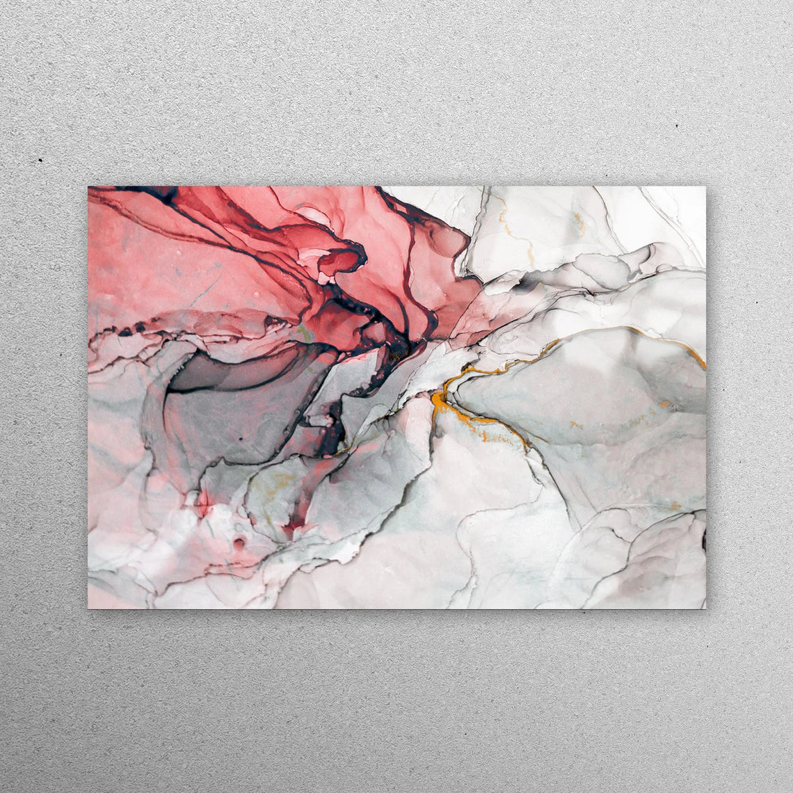 Red Marble Wall Art Acrylic Glass Print Tempered Glass Wall Art 100% Made in Australia Ready to Hang