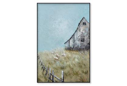 An Impression of Farm, Meadow, House Wall Art Limited Edition High Quality Print