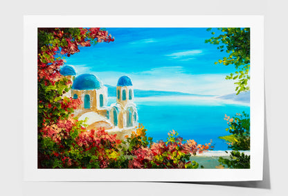 Summer Flowers Near The Sea Oil Painting Limited Edition High Quality Print Unframed Roll Canvas None