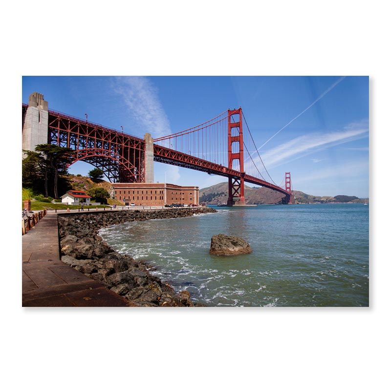 Golden Gate Bridge in The Bright Summer Light Acrylic Glass Print Tempered Glass Wall Art 100% Made in Australia Ready to Hang