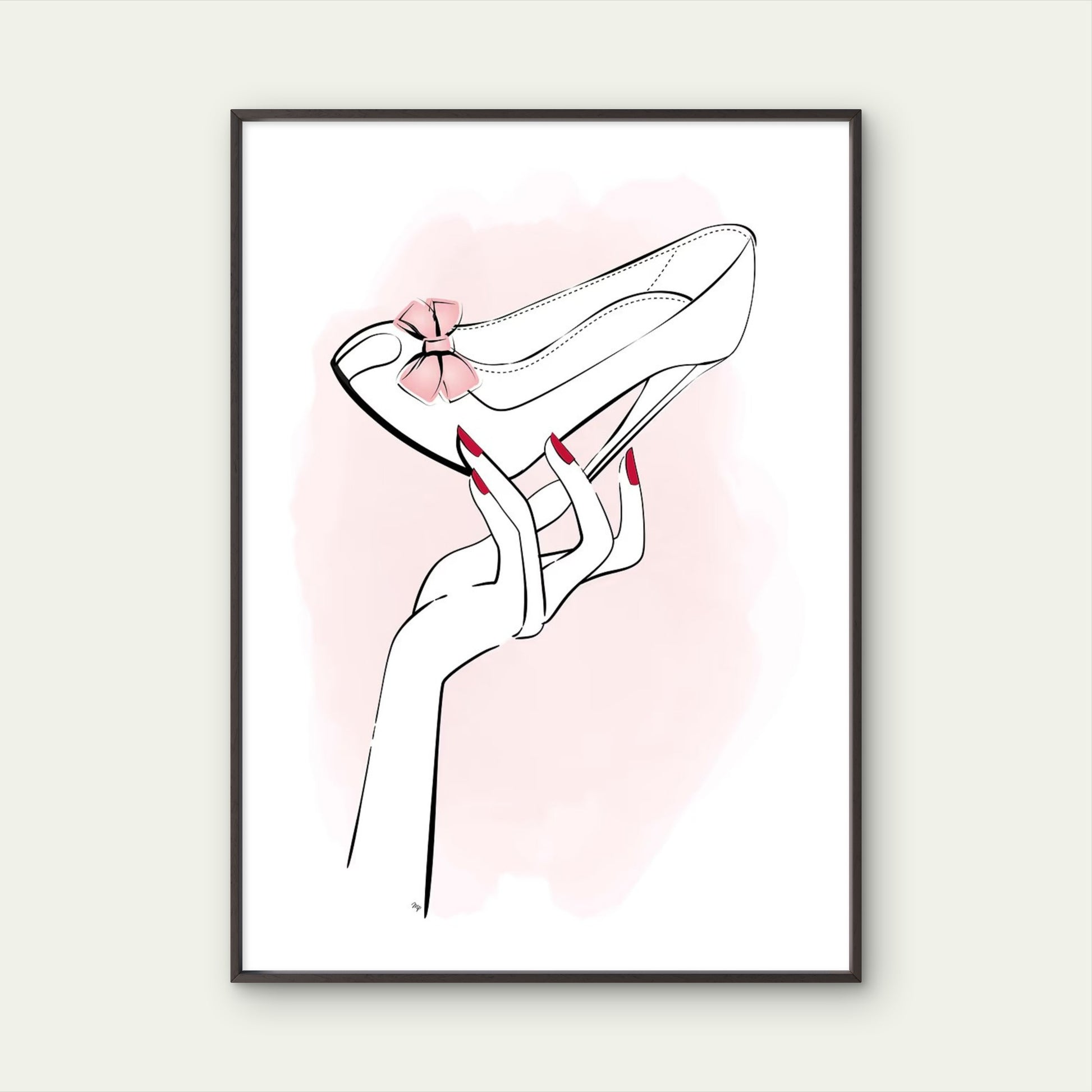 Luxury Pink Bow Stiletto Heels Fashion Home Decor Premium Quality Poster Print Choose Your Sizes - Bella Home Decor