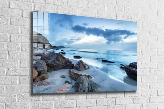 Rocky Seashore View UV Direct Aluminum Print Australian Made Quality