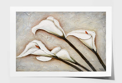 White Calla Lily Flower Oil Painting Wall Art Limited Edition High Quality Print