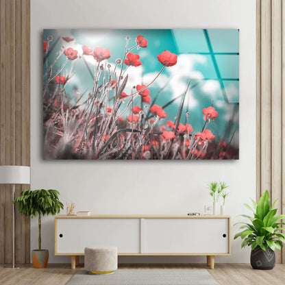 Flower Field & Sky UV Direct Aluminum Print Australian Made Quality