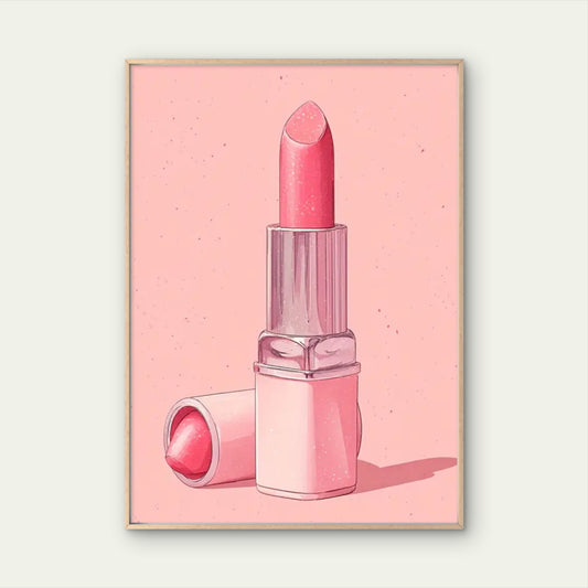 Retro Pastel Pink Lipstick Vintage Beauty Art Fashion Home Decor Premium Quality Poster Print Choose Your Sizes