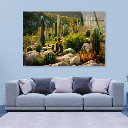 Captivating Landscape of Cacti in Mexico  Acrylic Glass Print Tempered Glass Wall Art 100% Made in Australia Ready to Hang