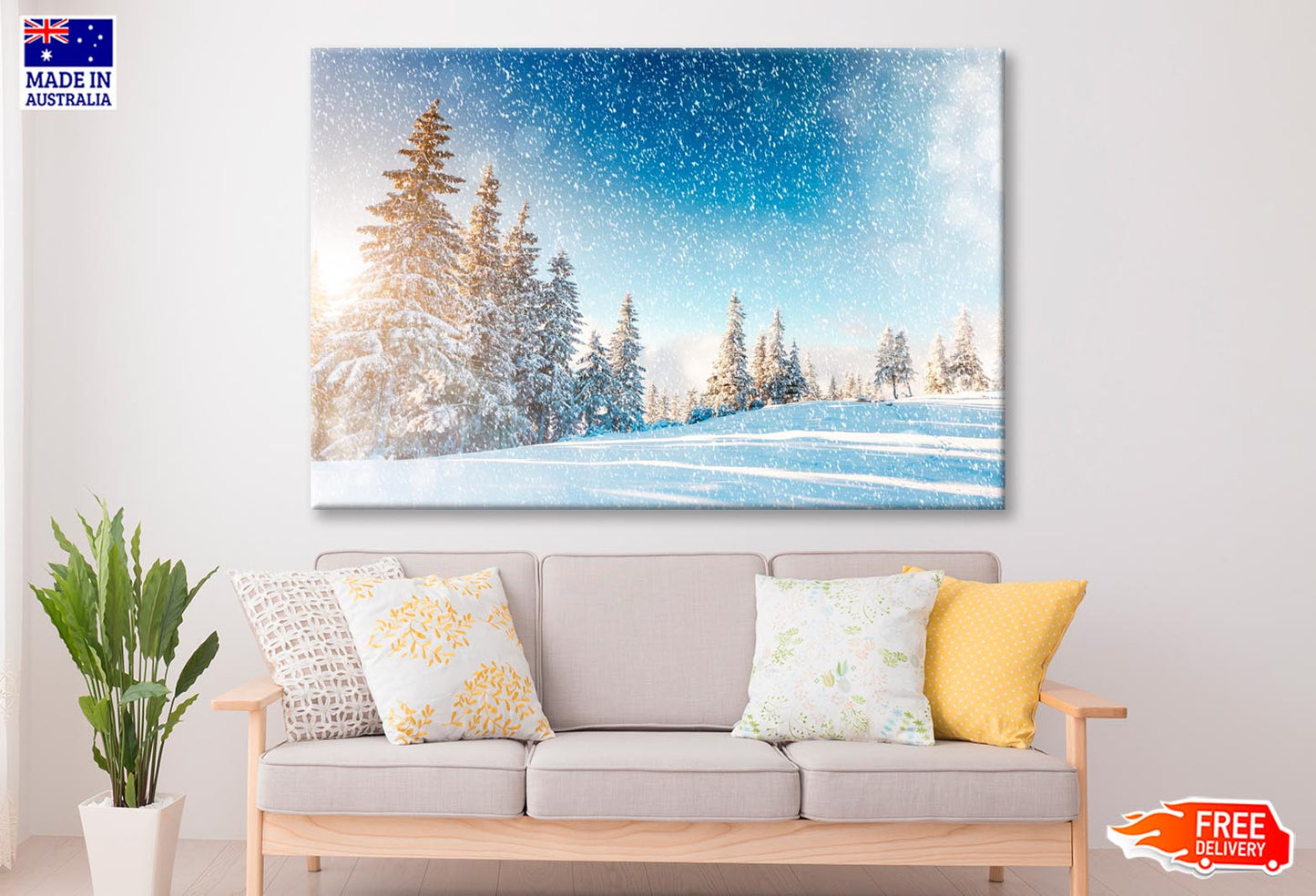 Dramatic Wintry Scene Wall Art Decor 100% Australian Made