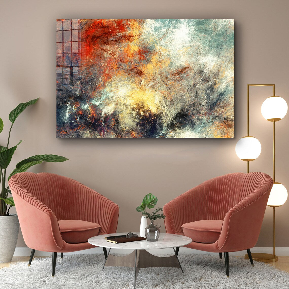 Abstract Cosmic Storm UV Direct Aluminum Print Australian Made Quality