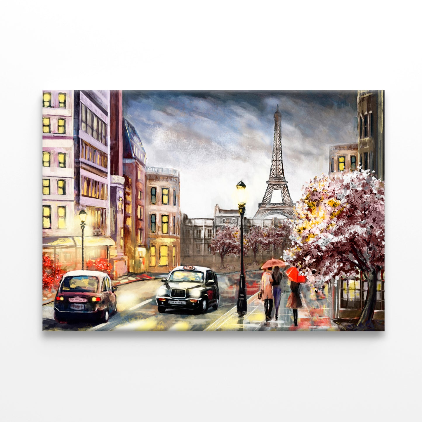 Oil Painting Street View of Paris Wall Art Decor 100% Australian Made