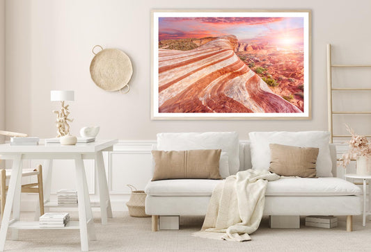 Amazing Colors and Shape of The Fire Wave Rock in Valley Of Fire State Park, Nevada, USA Home Decor Premium Quality Poster Print Choose Your Sizes