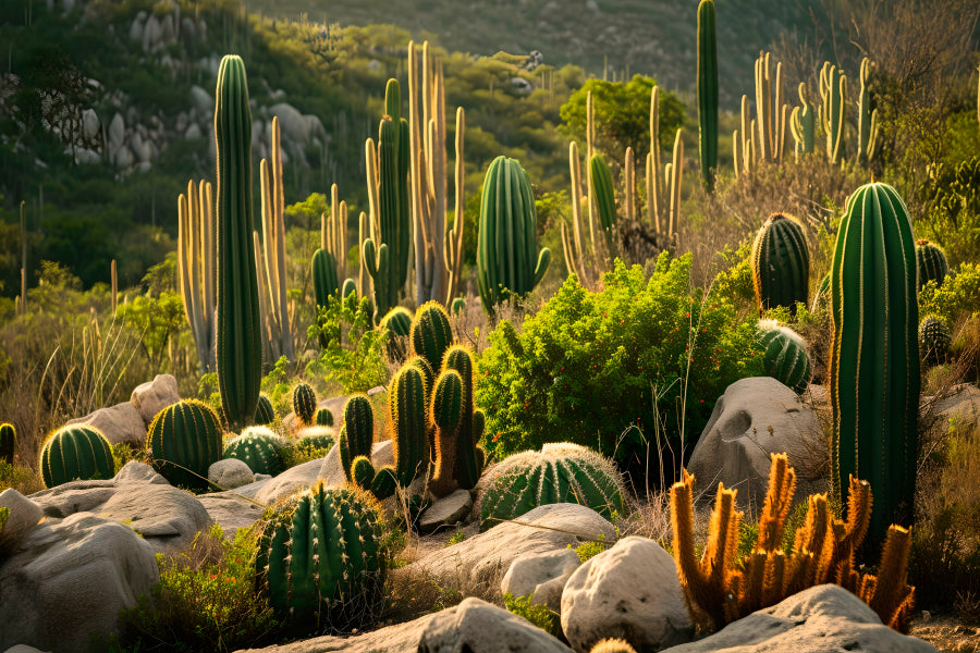 Captivating Landscape of Cacti in Mexico Home Decor Premium Quality Poster Print Choose Your Sizes