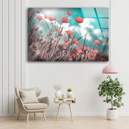 Flower Field & Sky UV Direct Aluminum Print Australian Made Quality