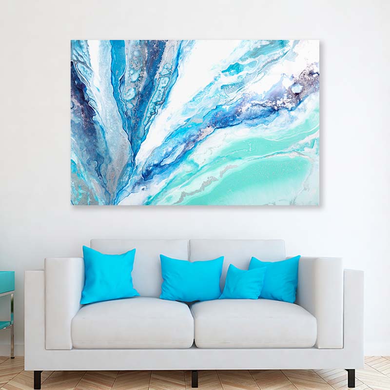 A Exquisite Light Blue Acrylic Glass Print Tempered Glass Wall Art 100% Made in Australia Ready to Hang