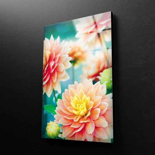 Pink & Yellow Flowers UV Direct Aluminum Print Australian Made Quality