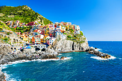 Houses of Manarola town Italy Print 100% Australian Made