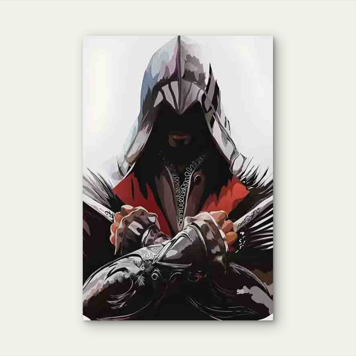 Assassin with Hidden Blade 60x90cm Metal Print Ready to Hang