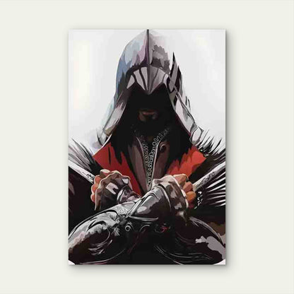 Assassin with Hidden Blade Metal Print Ready to Hang