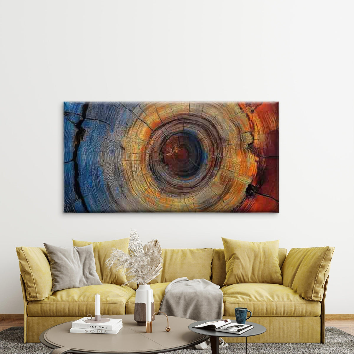 Abstract Tree Intricate Grain Wall Art Canvas Office Home Room Framed 120x60cm