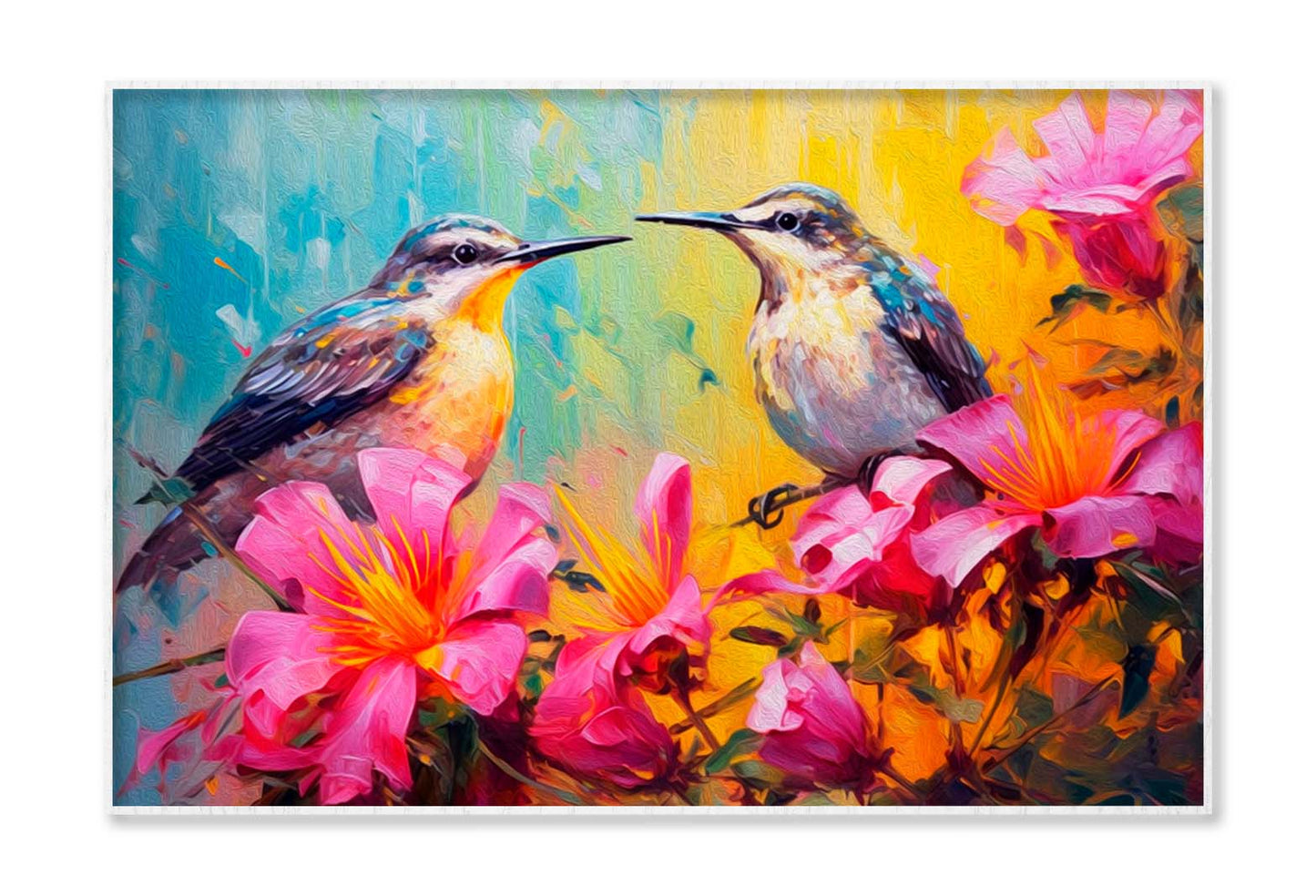 Acrylic Painting Two Little Birds Wall Art Limited Edition High Quality Print