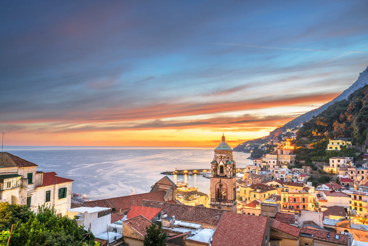 Beautiful Sky with Amalfi Coast Home Decor Premium Quality Poster Print Choose Your Sizes