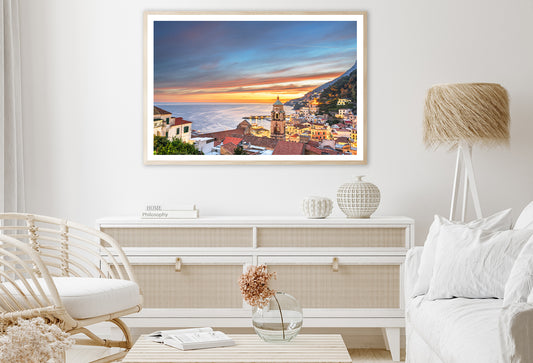 Beautiful Sky with Amalfi Coast Home Decor Premium Quality Poster Print Choose Your Sizes