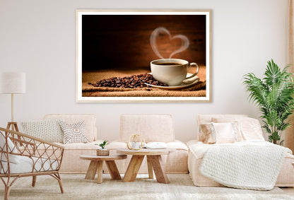 Cup Of Hot Coffee with Steam Home Decor Premium Quality Poster Print Choose Your Sizes