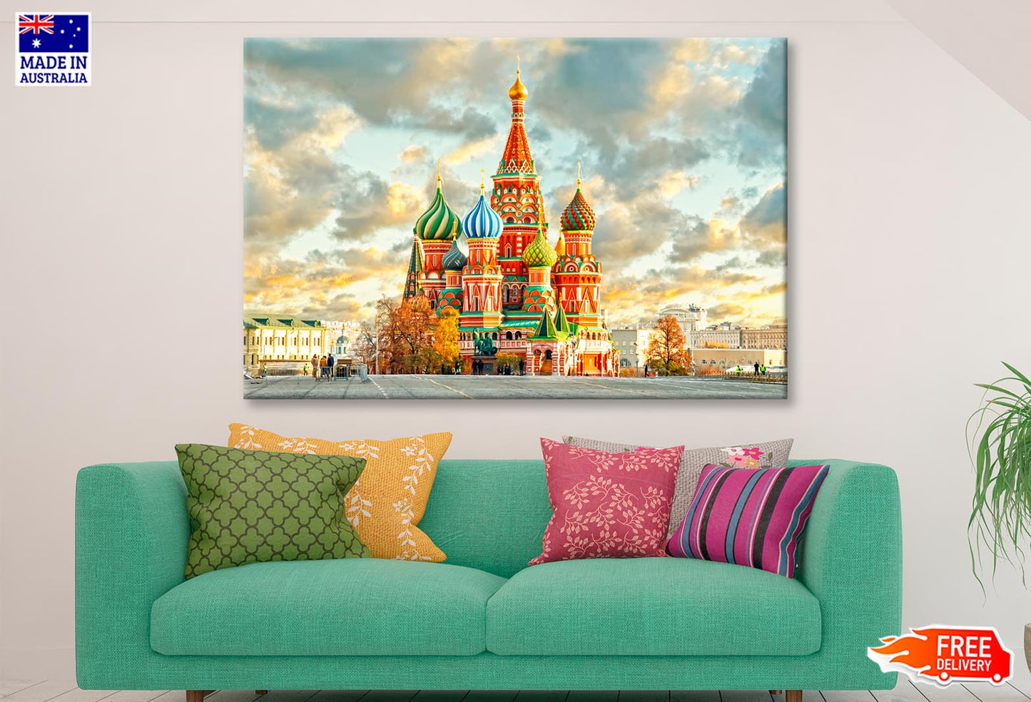 Moscow, Russia, Red Square, View Wall Art Decor 100% Australian Made