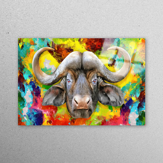 Abstract Buffalo Wall Art Acrylic Glass Print Tempered Glass Wall Art 100% Made in Australia Ready to Hang