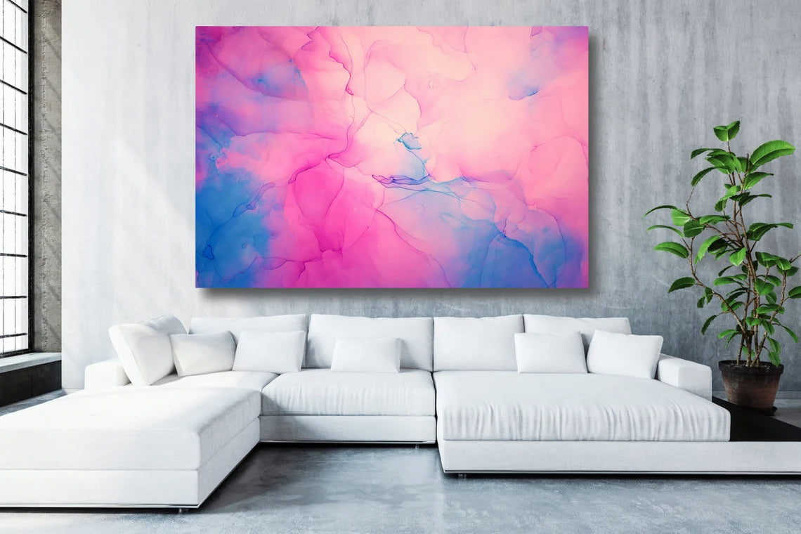 Pink Abstract Art Acrylic Glass Print Tempered Glass Wall Art 100% Made in Australia Ready to Hang