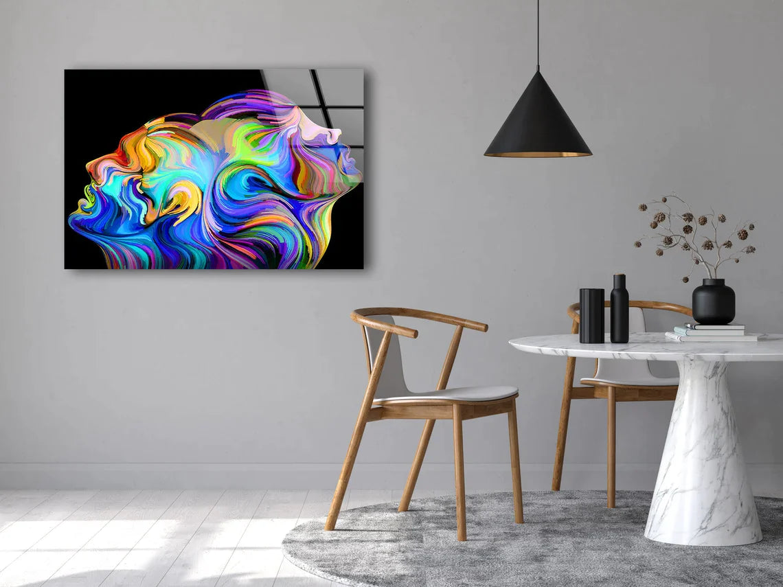 Colorful Faces Abstract UV Direct Aluminum Print Australian Made Quality