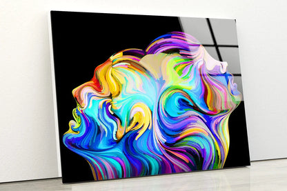 Colorful Faces Abstract UV Direct Aluminum Print Australian Made Quality