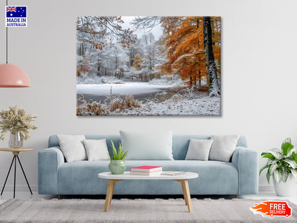 Winter with Autumn Leaves Print 100% Australian Made