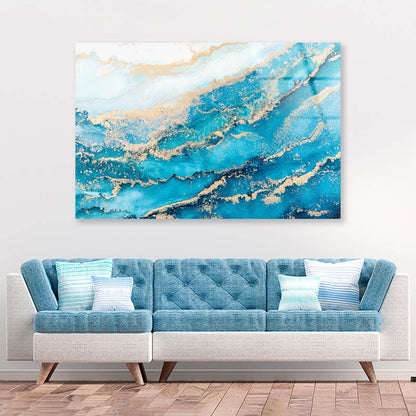 Marble Ink Wave Abstract Acrylic Glass Print Tempered Glass Wall Art 100% Made in Australia Ready to Hang