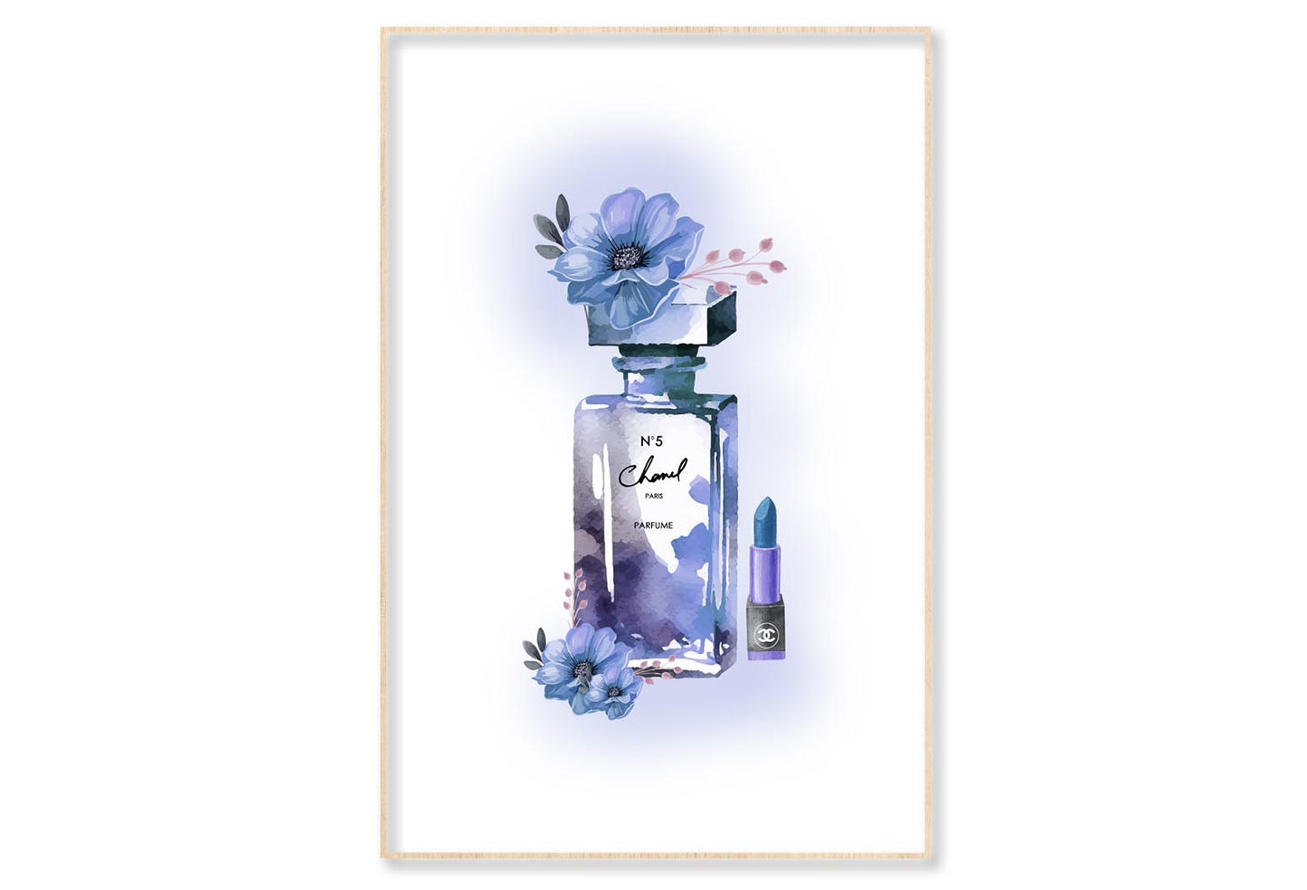 Purple Perfume Wall Art Limited Edition High Quality Print Canvas Box Framed Natural