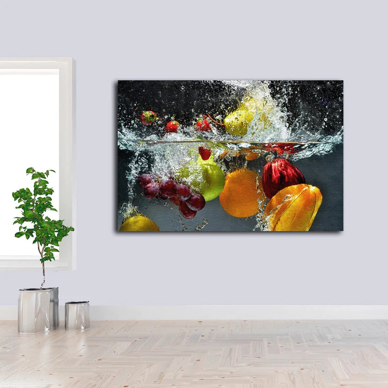 Fruits in Water UV Direct Aluminum Print Australian Made Quality