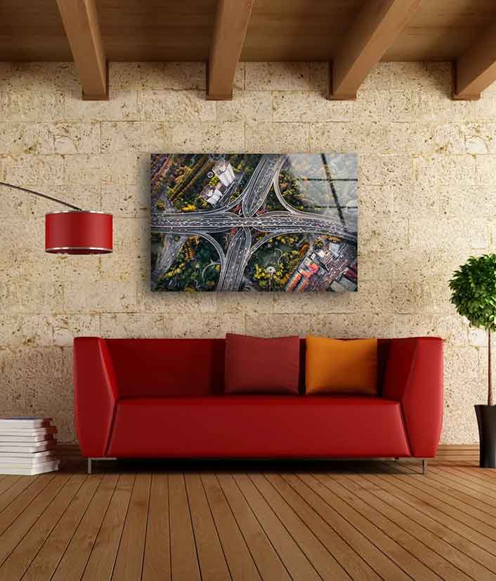 Highways Aerial View UV Direct Aluminum Print Australian Made Quality