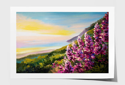 Colorful Sunset at Black Sea Coast Oil Painting Wall Art Limited Edition High Quality Print Unframed Roll Canvas None