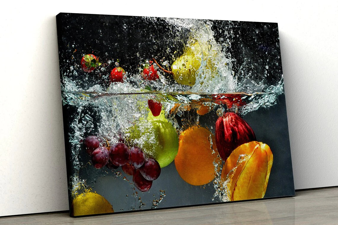 Fruits in Water UV Direct Aluminum Print Australian Made Quality