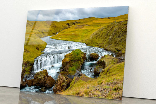 Waterfall Fosstorfufoss Europe Acrylic Glass Print Tempered Glass Wall Art 100% Made in Australia Ready to Hang