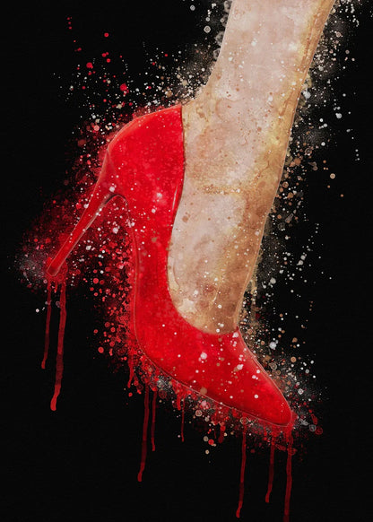 Red Stiletto Red Heels Art Fashion Home Decor Premium Quality Poster Print Choose Your Sizes - Bella Home Decor