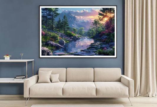 Sunset in the Mountains Home Decor Premium Quality Poster Print Choose Your Sizes