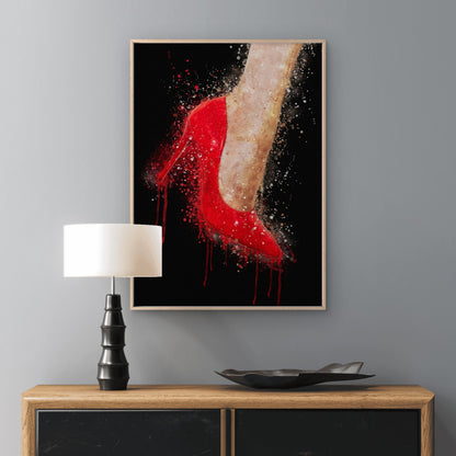 Red Stiletto Red Heels Art Fashion Home Decor Premium Quality Poster Print Choose Your Sizes - Bella Home Decor