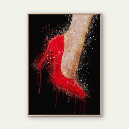 Red Stiletto Red Heels Art Fashion Home Decor Premium Quality Poster Print Choose Your Sizes - Bella Home Decor