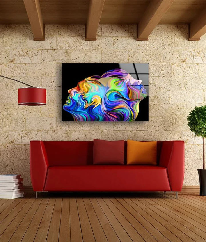 Colorful Faces Abstract UV Direct Aluminum Print Australian Made Quality