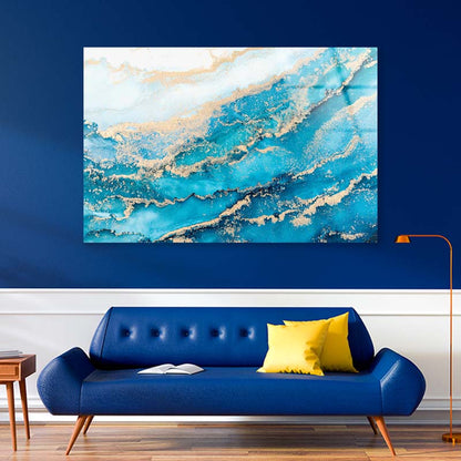 Marble Ink Wave Abstract Acrylic Glass Print Tempered Glass Wall Art 100% Made in Australia Ready to Hang