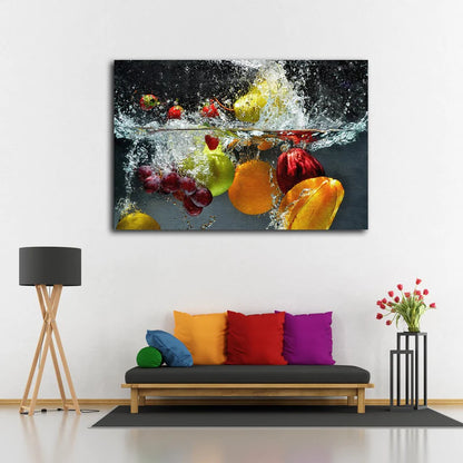 Fruits in Water UV Direct Aluminum Print Australian Made Quality