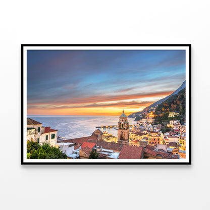 Beautiful Sky with Amalfi Coast Home Decor Premium Quality Poster Print Choose Your Sizes