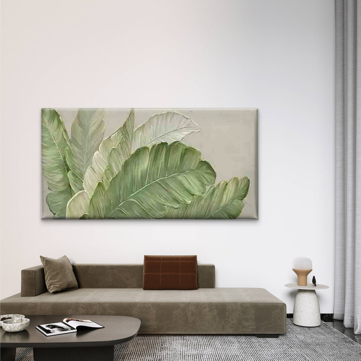 Cream Background with Banana Wall Art Canvas Office Home Room Framed 120x60cm