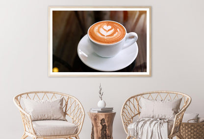 Cup Of Coffee with A Heart Home Decor Premium Quality Poster Print Choose Your Sizes